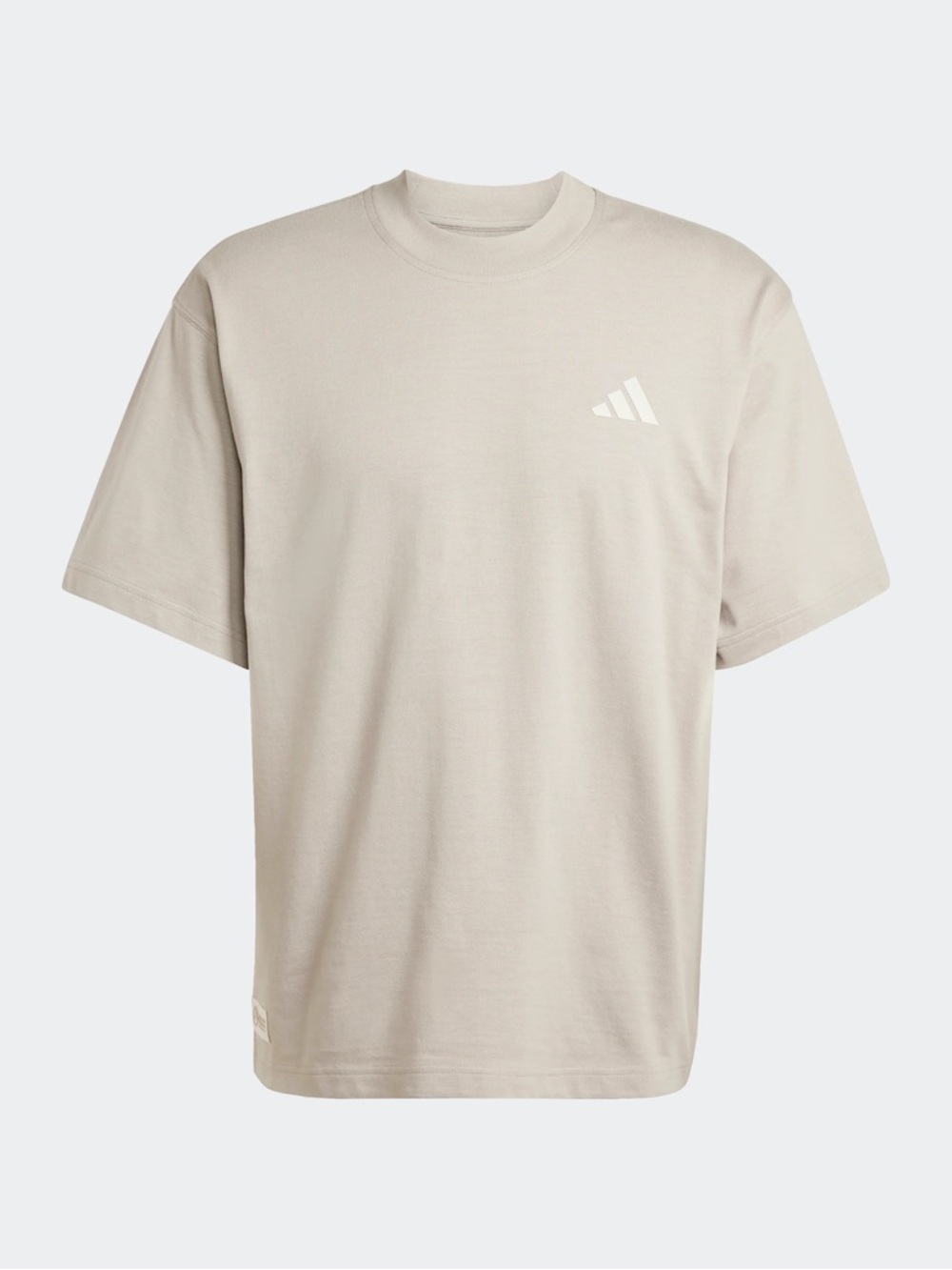 Adidas Men’s Short-Sleeve Crew Tee in Light Beige